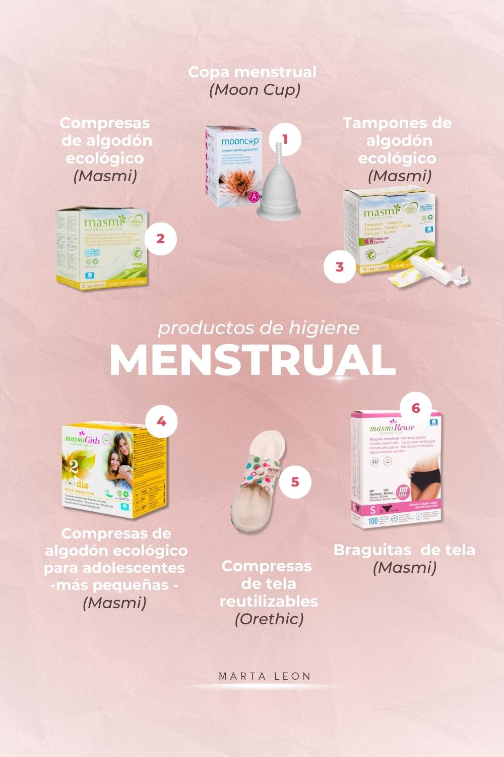 productos de higiene menstrual